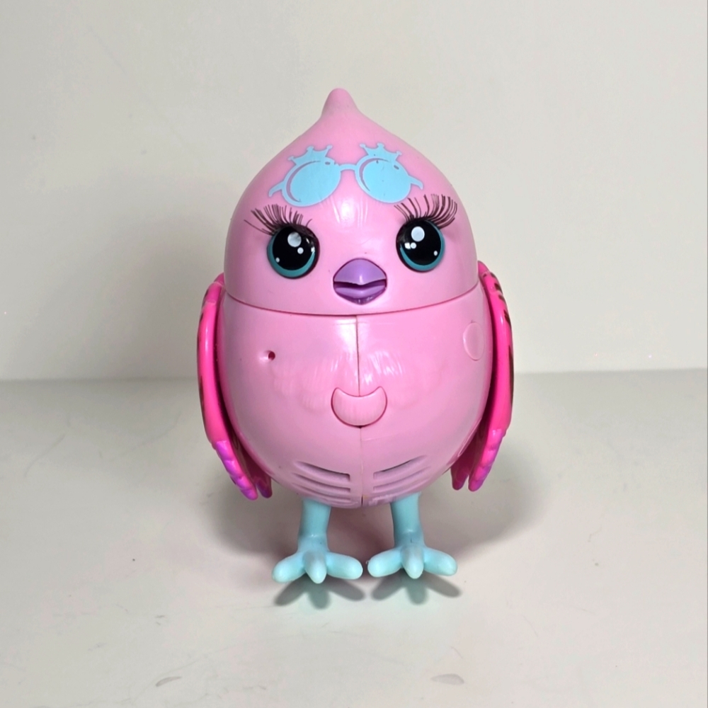 Little Live Pets Singing Pink Bird Toy Moving Head Chirping Figure *TESTED WORKS